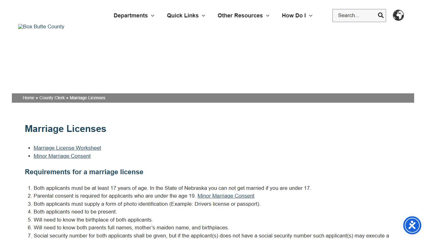 Marriage Licenses – Box Butte County